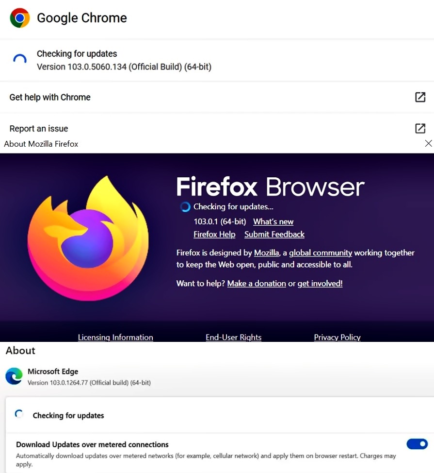 updating browser